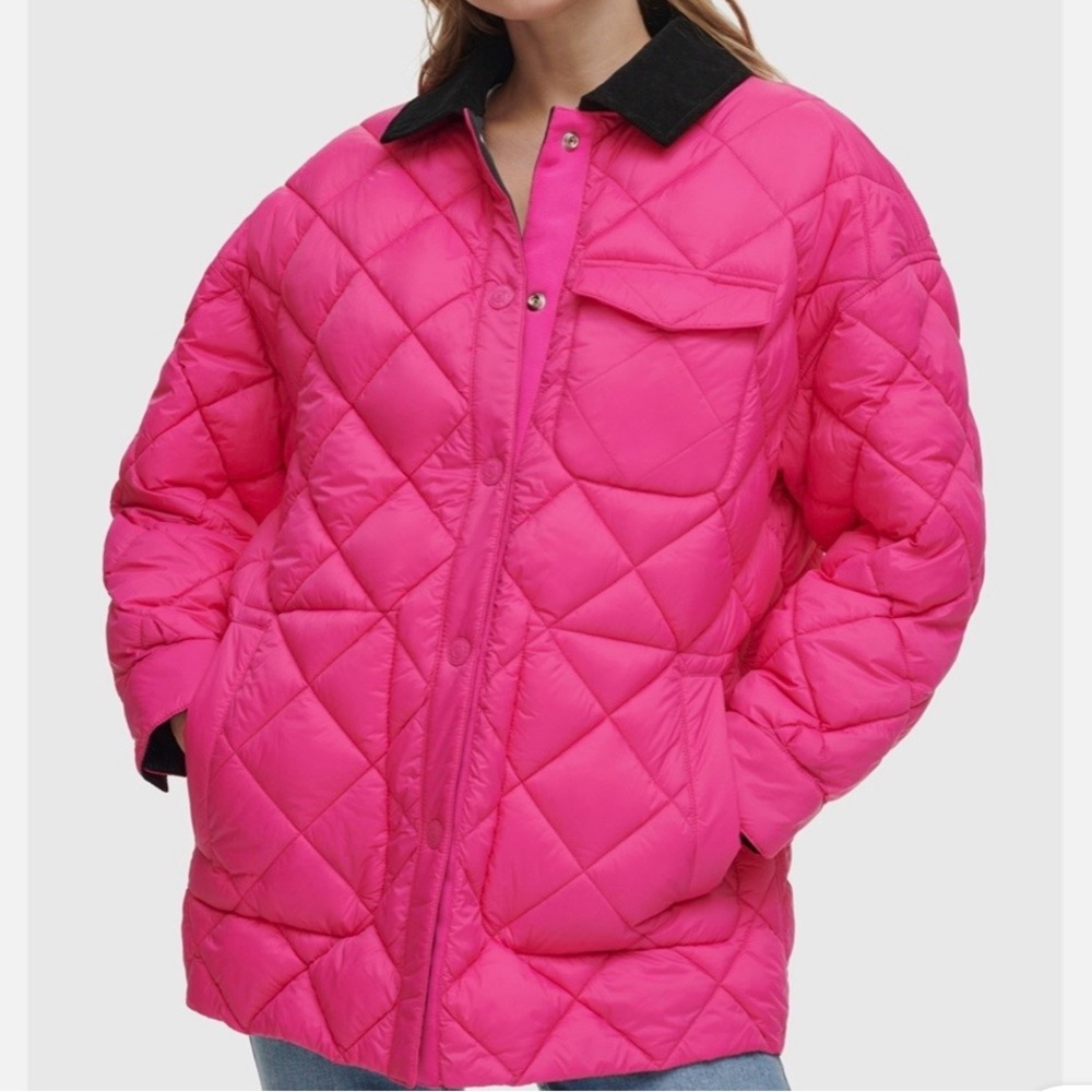 Women's Calvin Klein Quilted reversible Pink Jacket